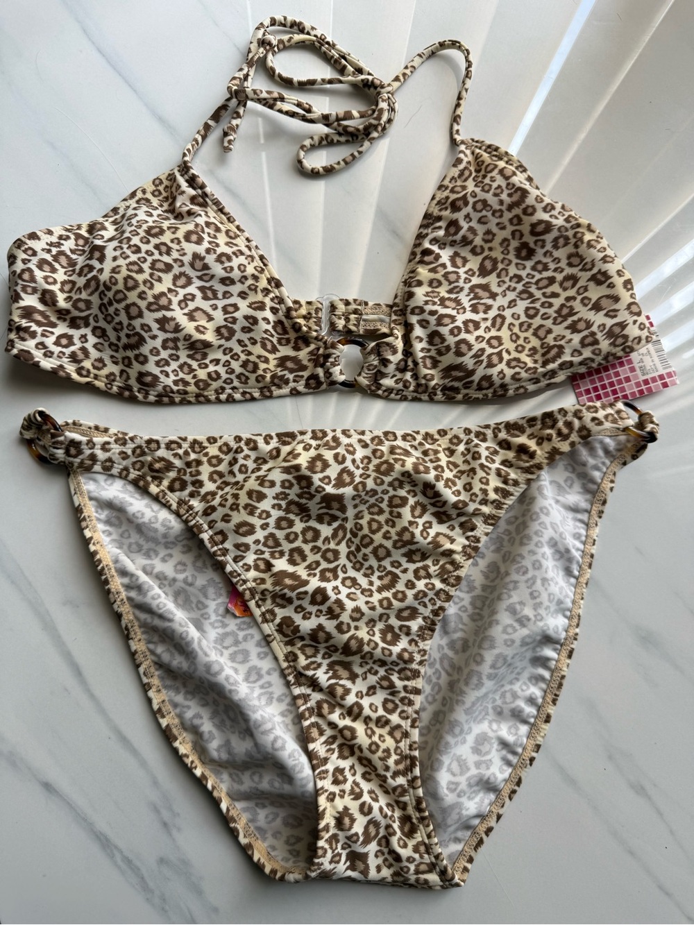 Xhilaration Leopard Print Bikini Set in Beige and Brown